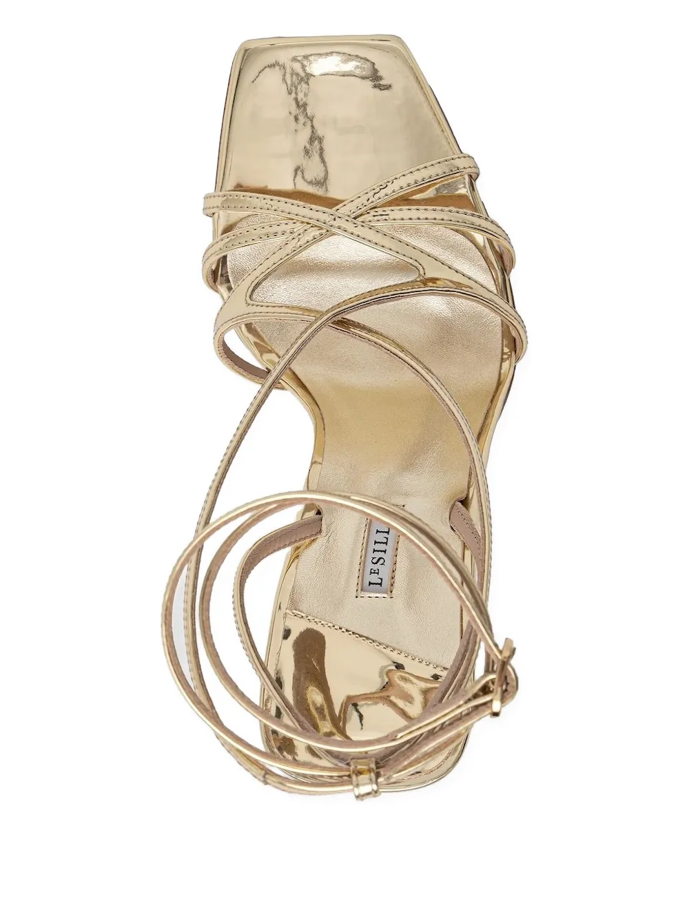 Le Silla metallic leather heeled sandals