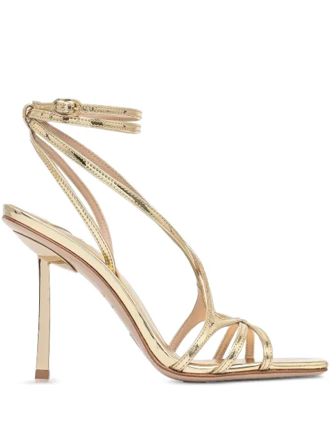 Le Silla metallic leather heeled sandals 
