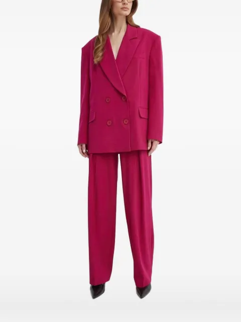 La Mania notched-lapel double-breasted blazer