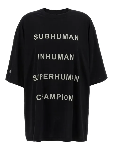 Rick Owens x Champion slogan-print T-shirt
