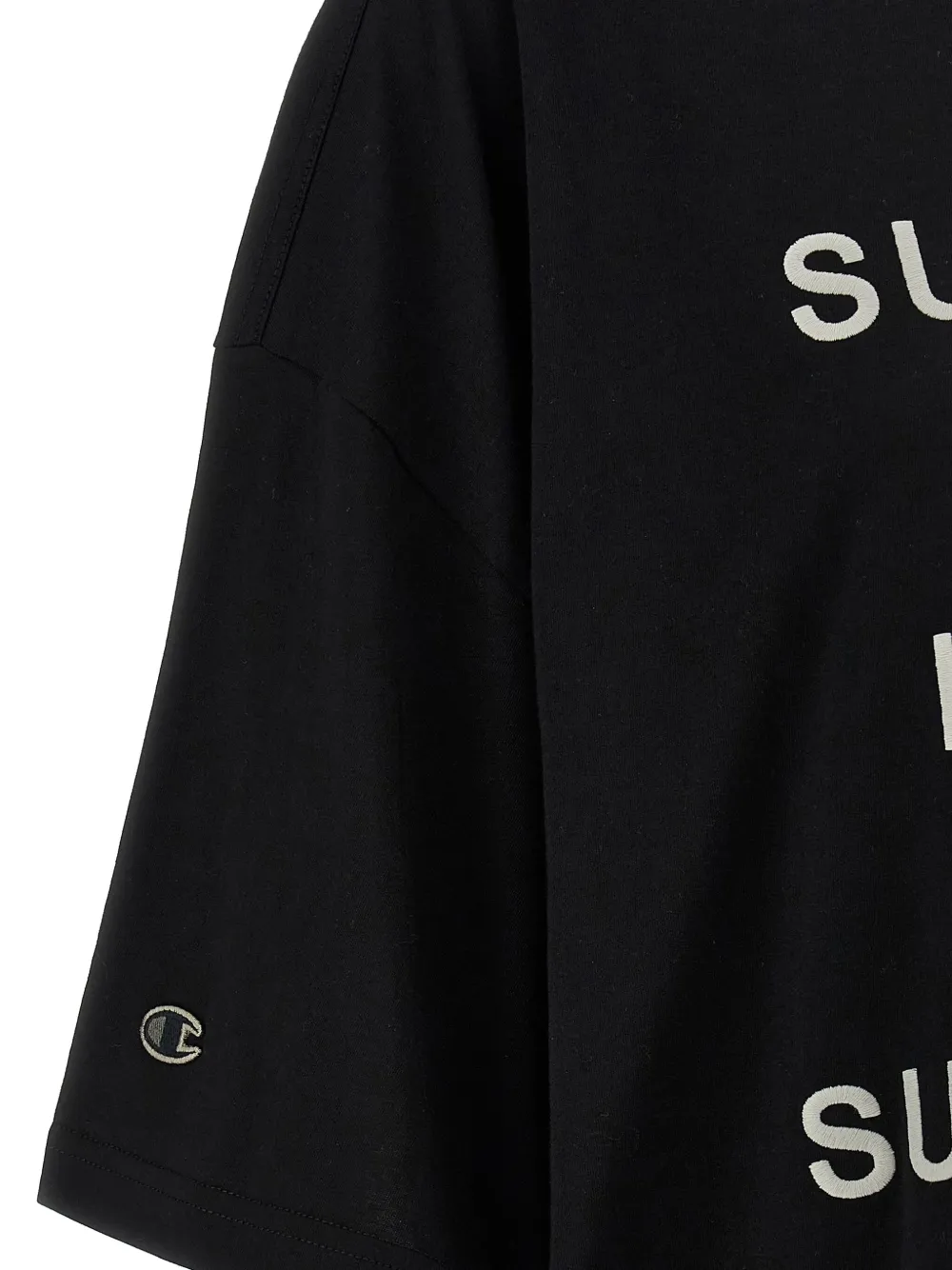 Rick Owens x Champion T-shirt met tekst-print Zwart