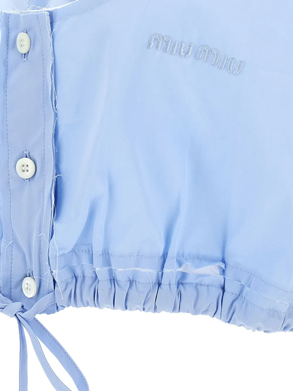 Miu Bralette top met geborduurd logo Blauw