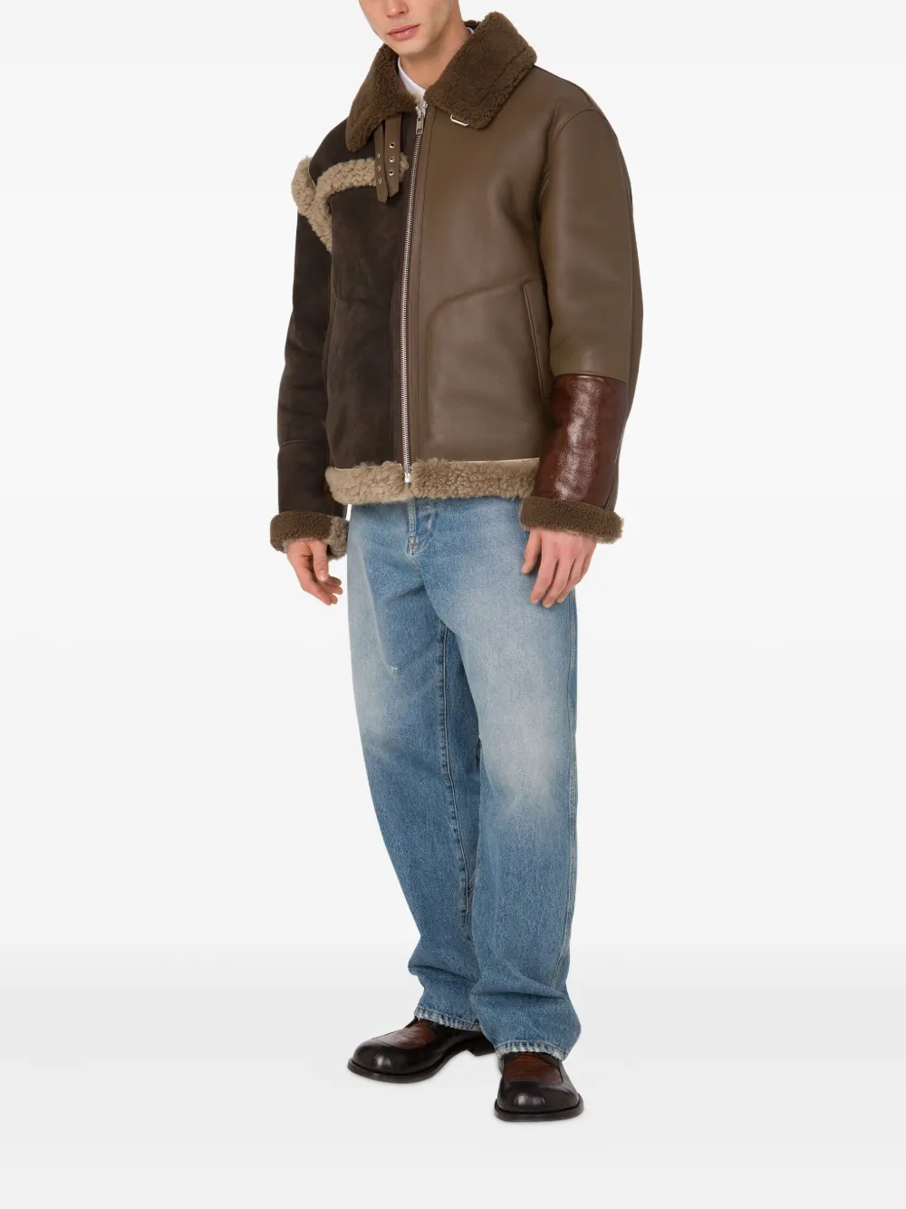 Moschino Jack met lammy afwerking Bruin