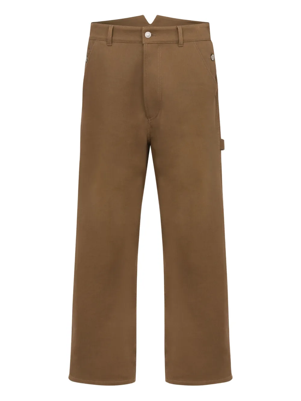 Moschino strap-detail trousers Bruin