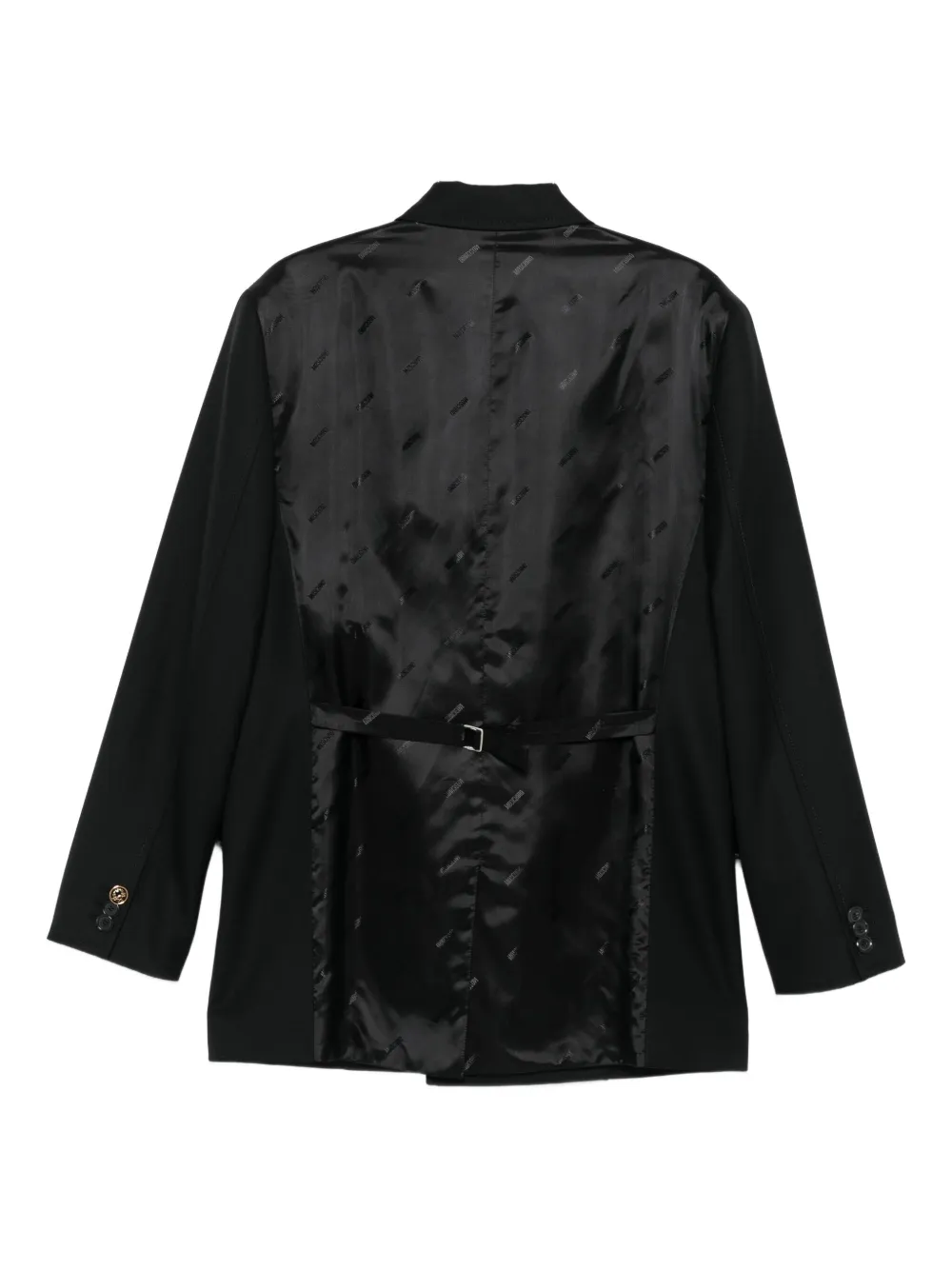 Moschino Acetaat jack met dubbele rij knopen Zwart