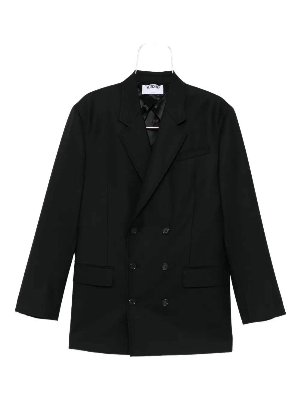 Moschino double-breasted acetate jacket - Nero