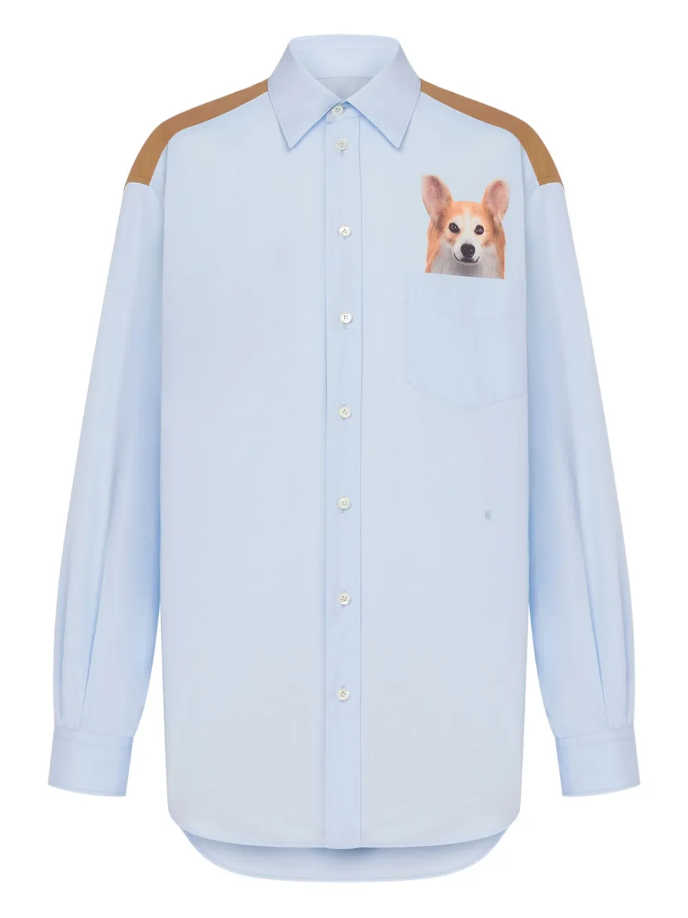 Moschino Katoenen overhemd met hondenpatroon Blauw