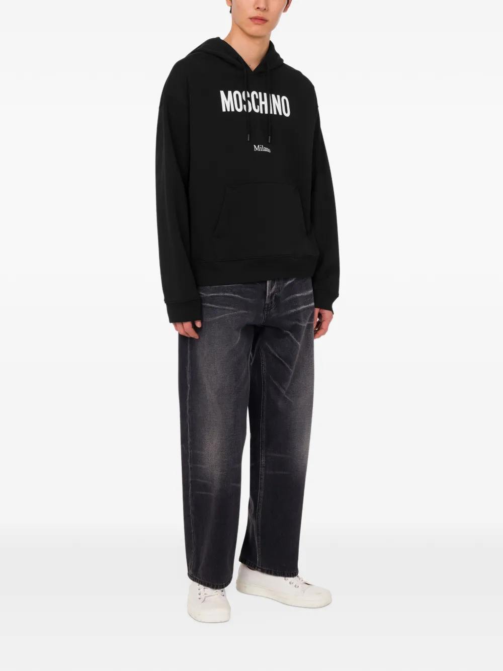 Moschino Hoodie met logoprint Wit