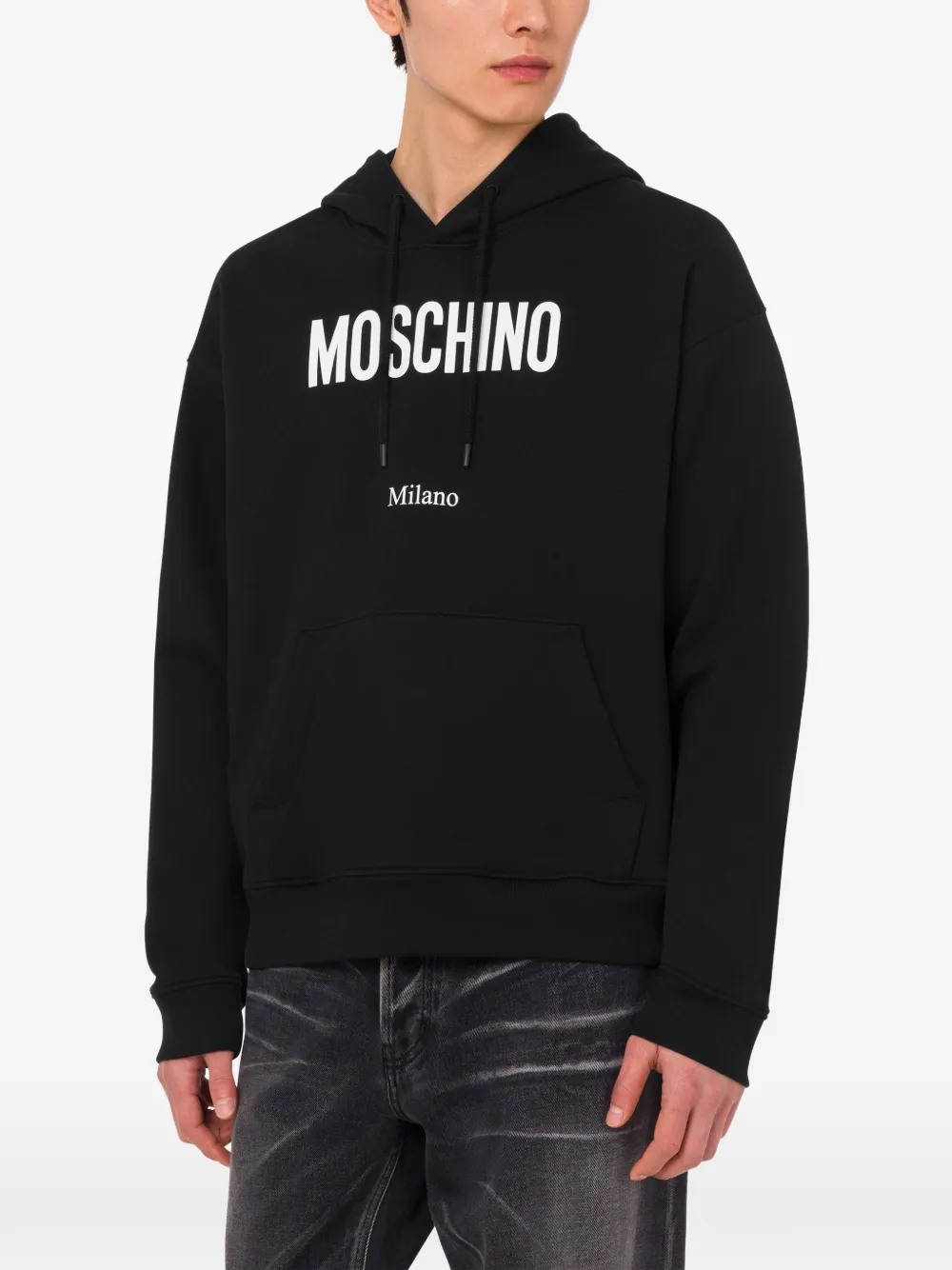 Moschino Hoodie met logoprint Wit