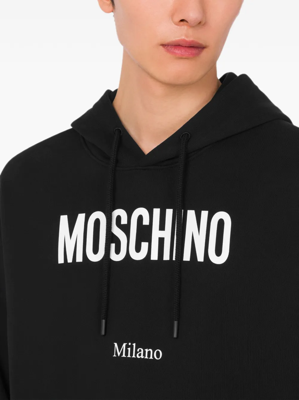 Moschino Hoodie met logoprint Wit