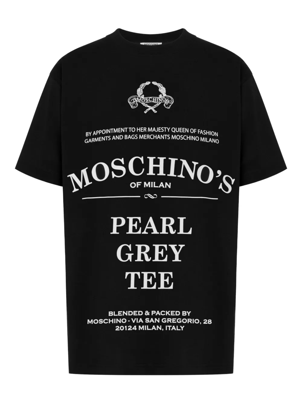 Moschino text-print T-shirt Zwart