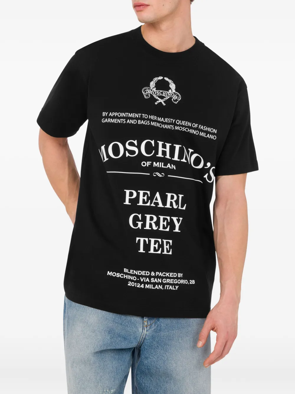 Moschino T-shirt met print Zwart