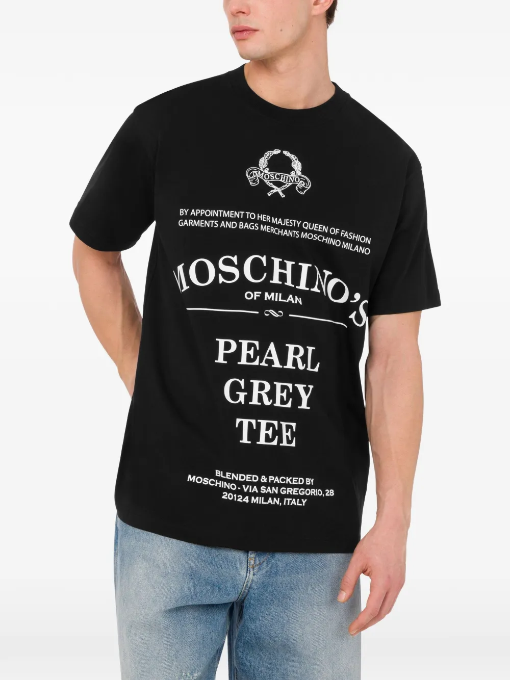 Moschino T-shirt met print Zwart
