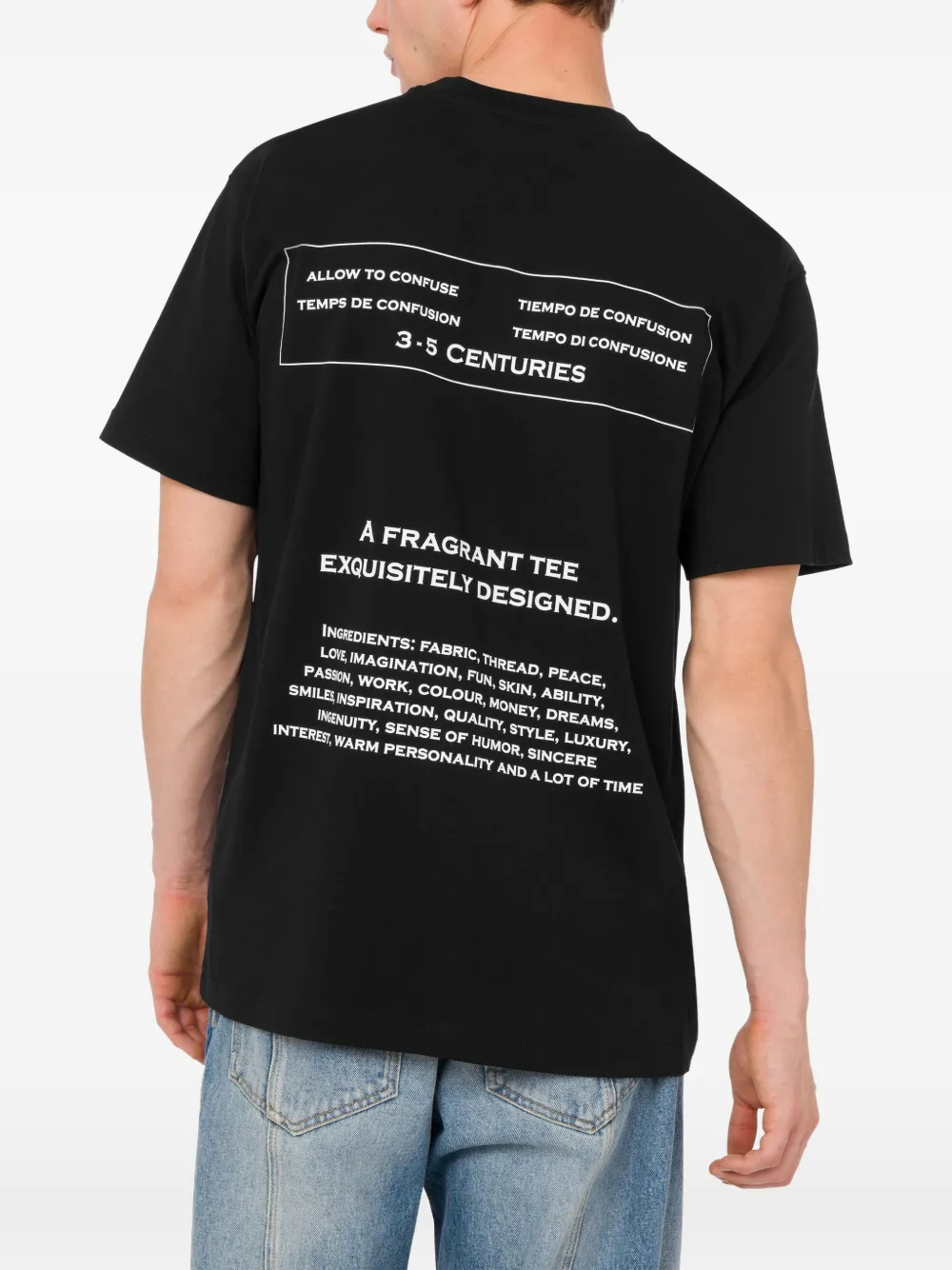 Moschino T-shirt met print Zwart