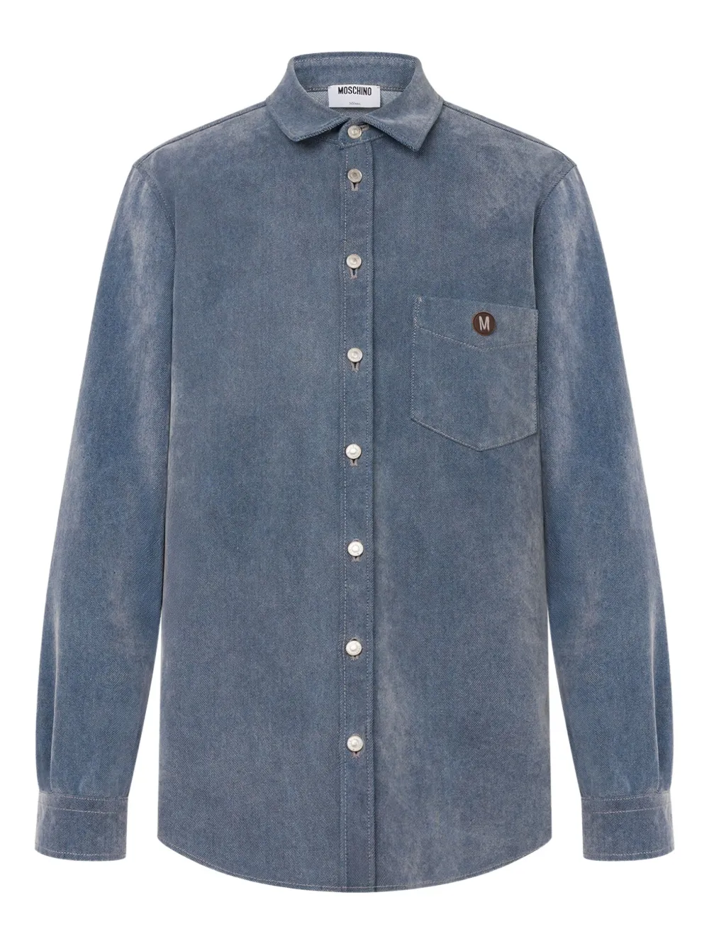 Moschino Button-up geborsteld overhemd Blauw