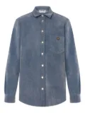 Moschino brushed button-up shirt - Blue