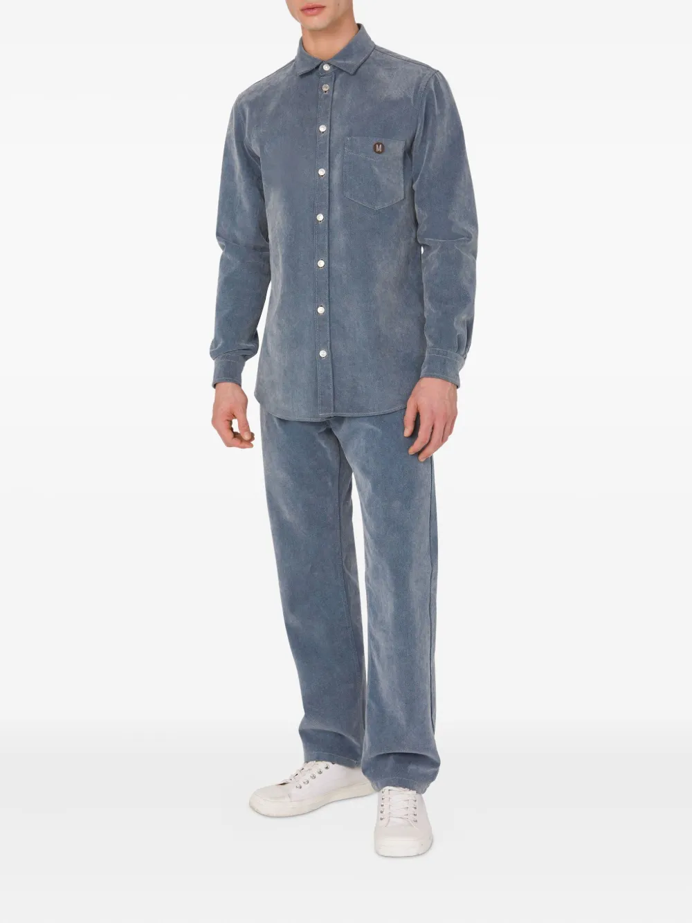 Moschino Button-up geborsteld overhemd Blauw