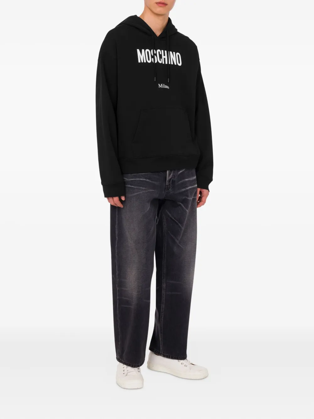 Moschino Hoodie met logoprint Zwart