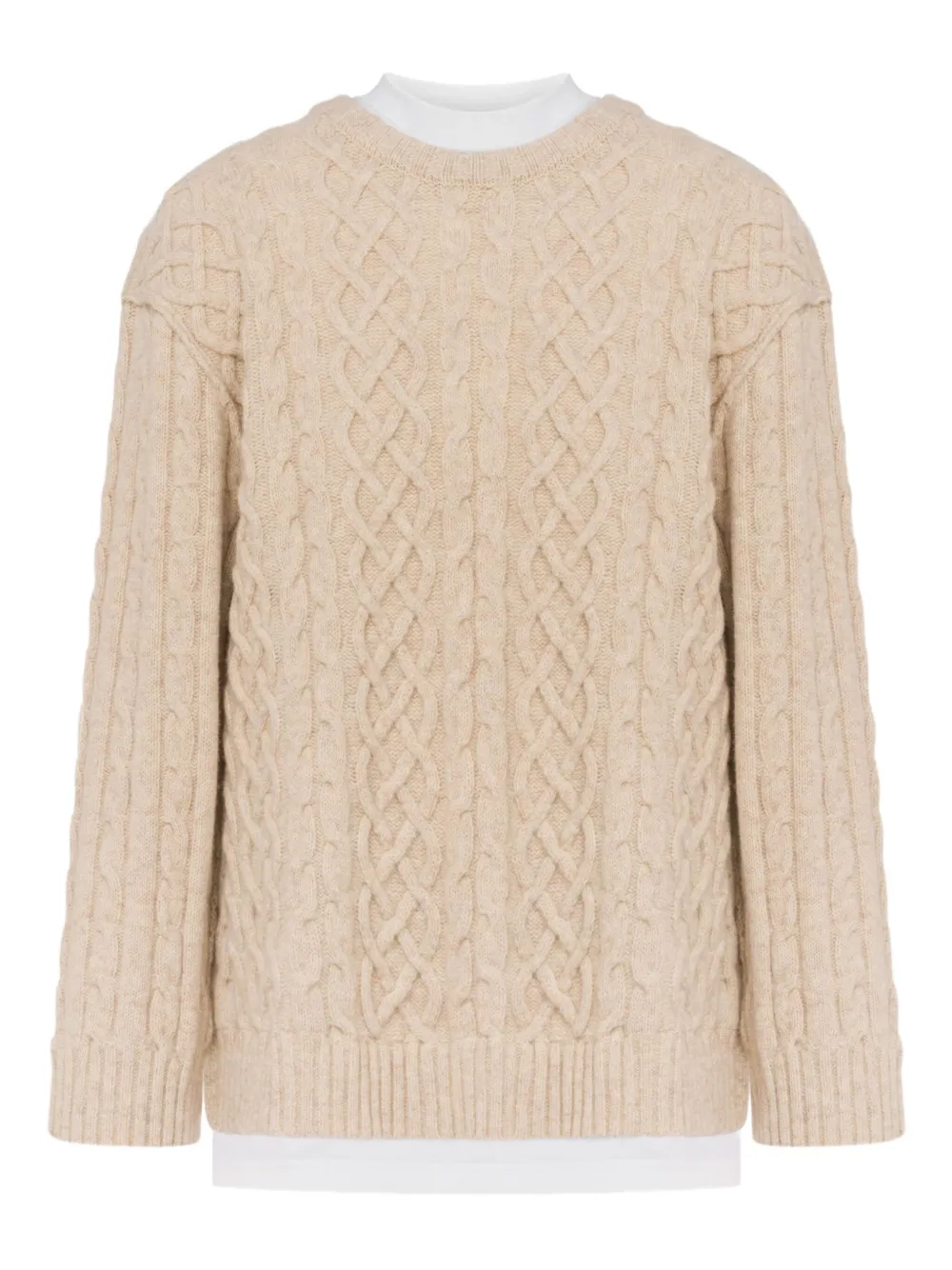 Moschino cable-knit sweater Beige