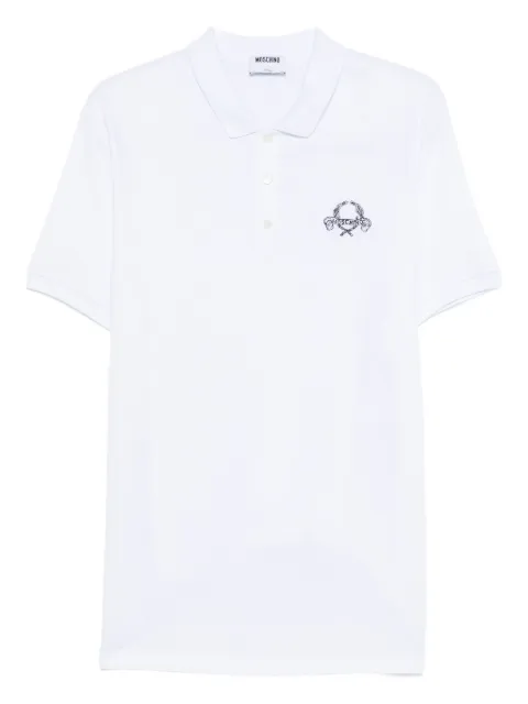 Moschino logo-embroidered polo shirt