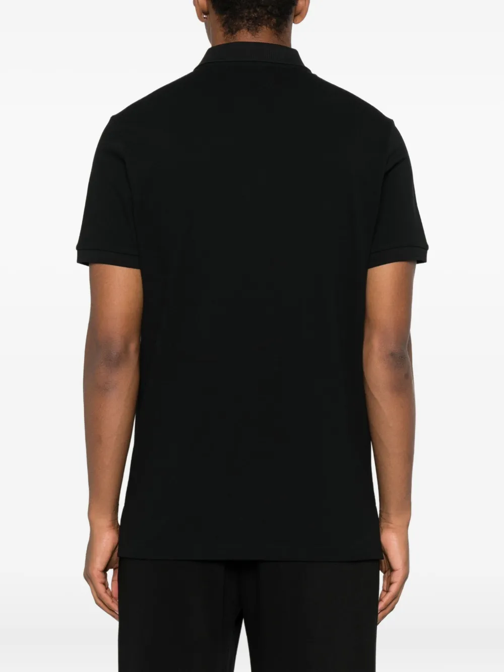 Moschino logo-embroidered polo shirt Zwart