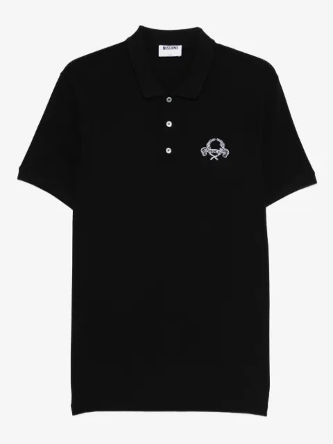 Moschino logo-embroidered polo shirt