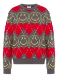 Moschino smiley patterned sweater - Grey
