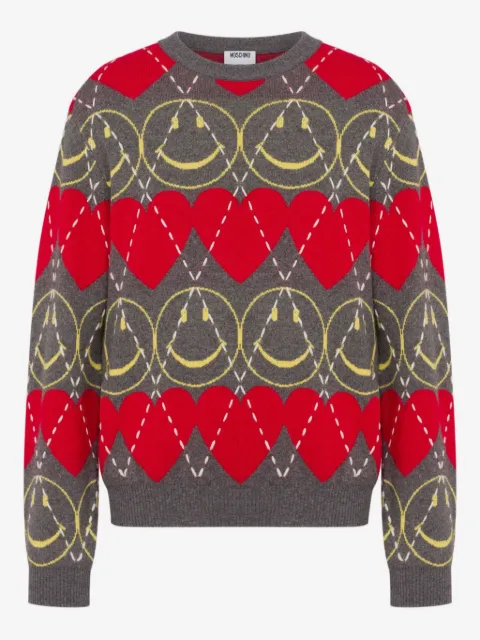Moschino suéter con motivo en colaboración con Smiley®