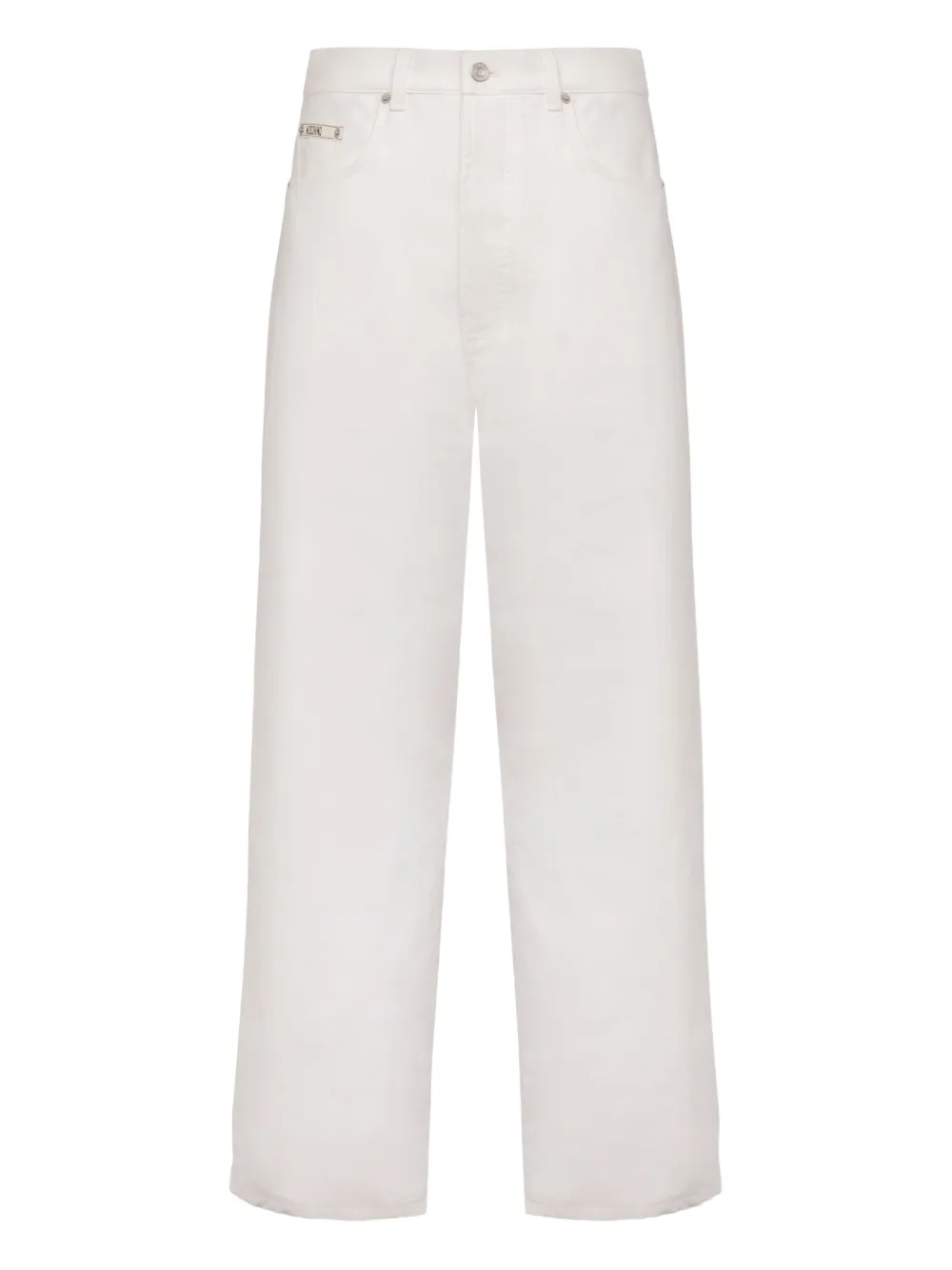 Moschino logo-plaque jeans - Bianco