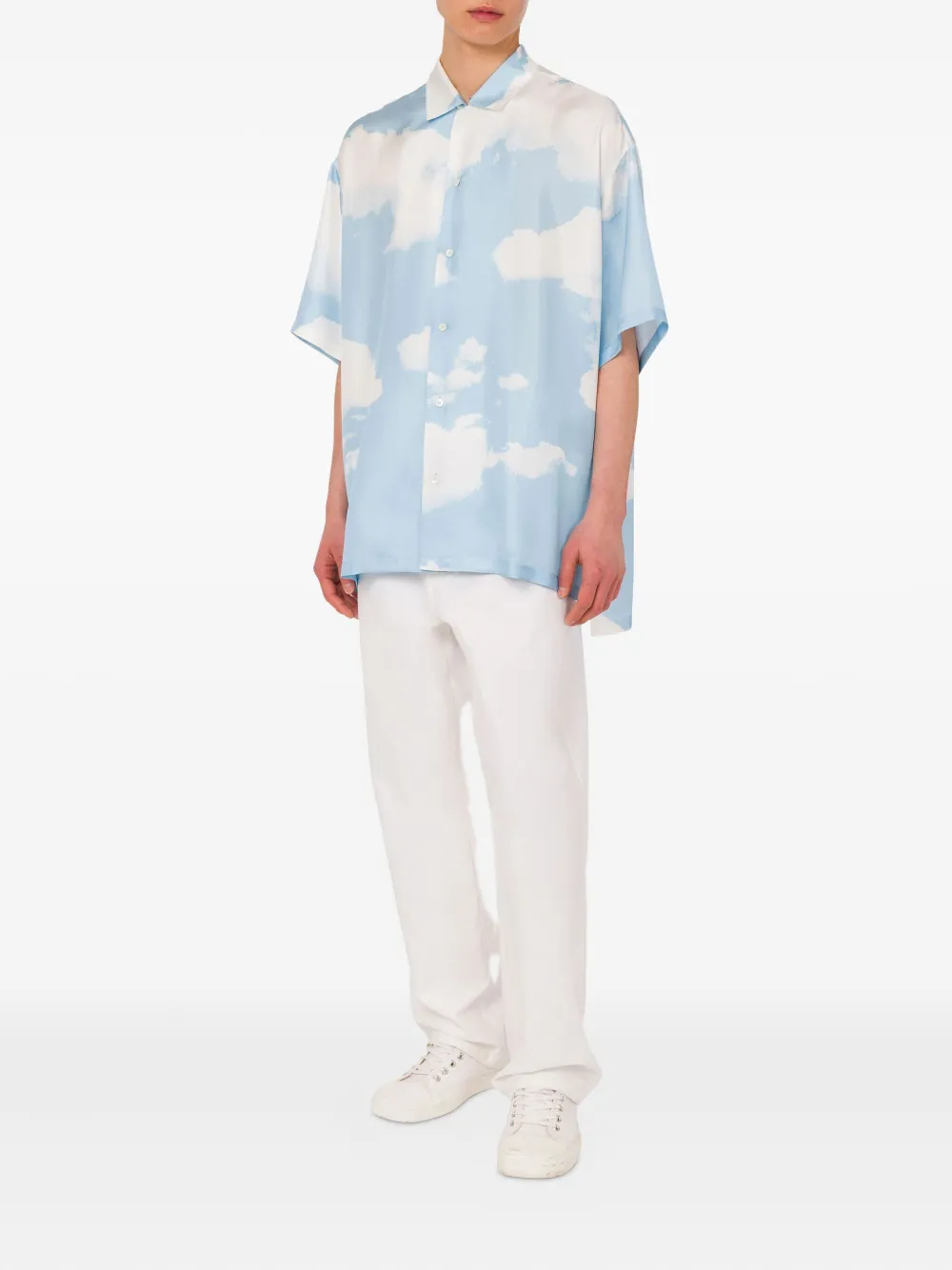 Moschino Jeans met logoplakkaat Wit