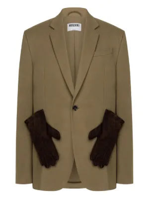 ムートン・ファーコート Moschino Double-Breasted Brown Check Coat Faux Fur Double Breasted Coat Beige and Brown | The Webster