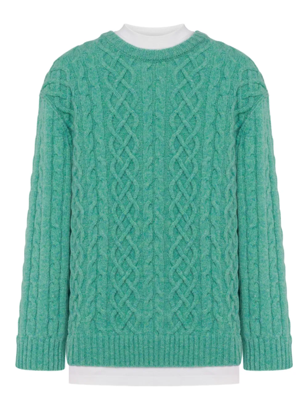 Moschino Kabelgebreide trui Groen