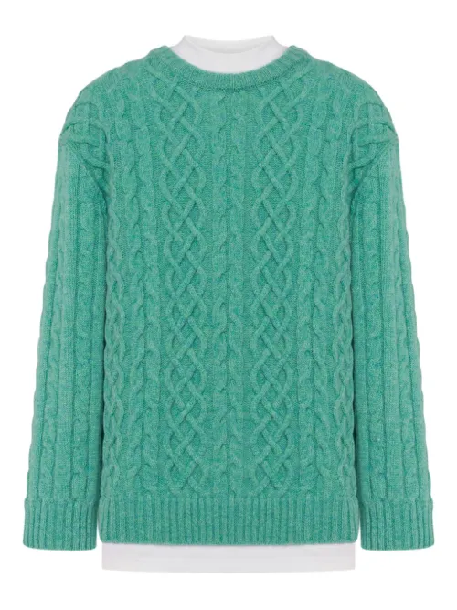 Pull en maille torsadée - Moschino - Modalova