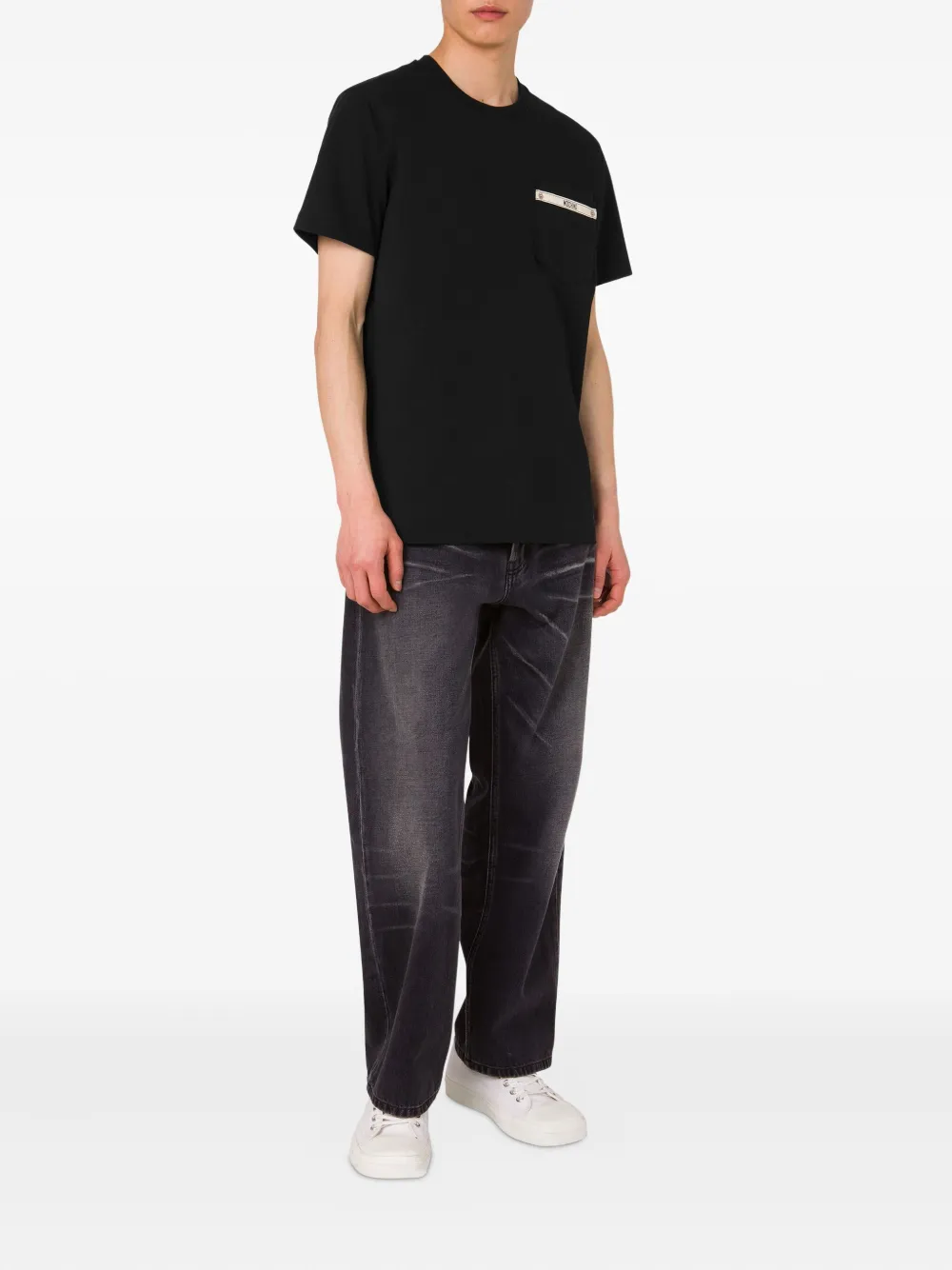 Moschino T-shirt met zakdetail Zwart