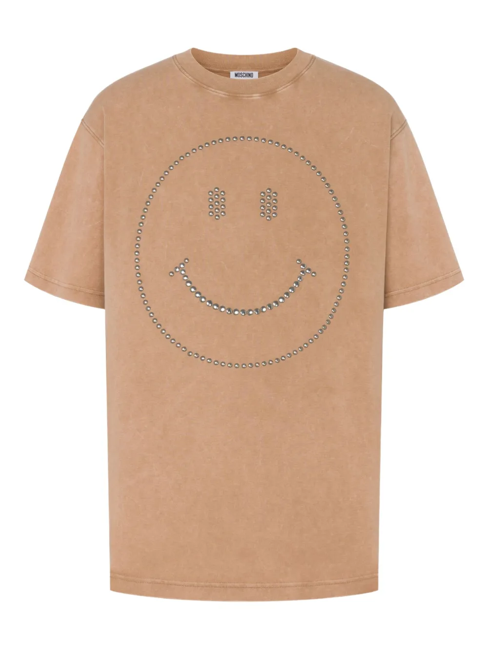 Moschino Smiley studded T-shirt | Neutrals | Image 1
