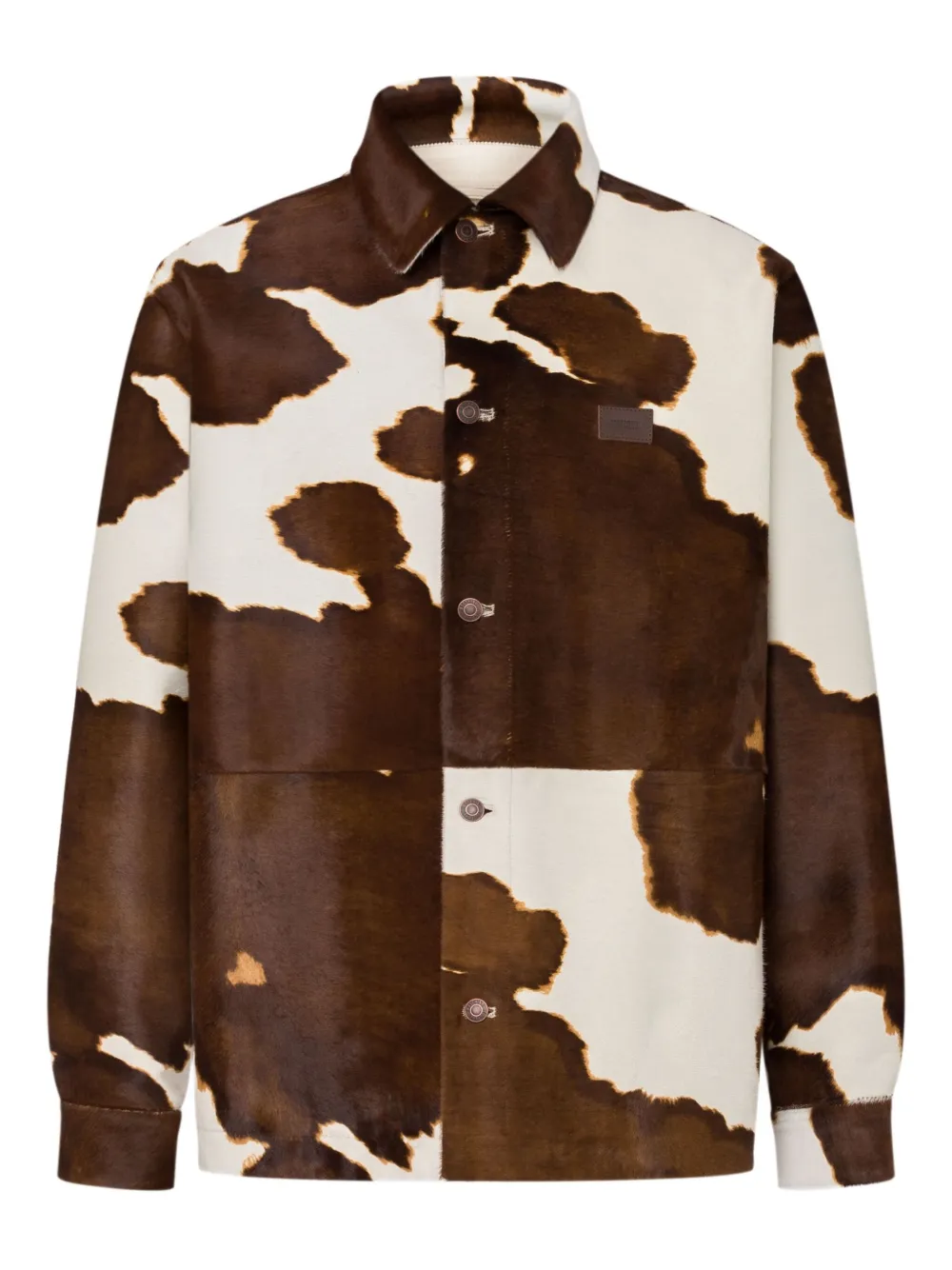 Moschino Button-up jack met print Bruin