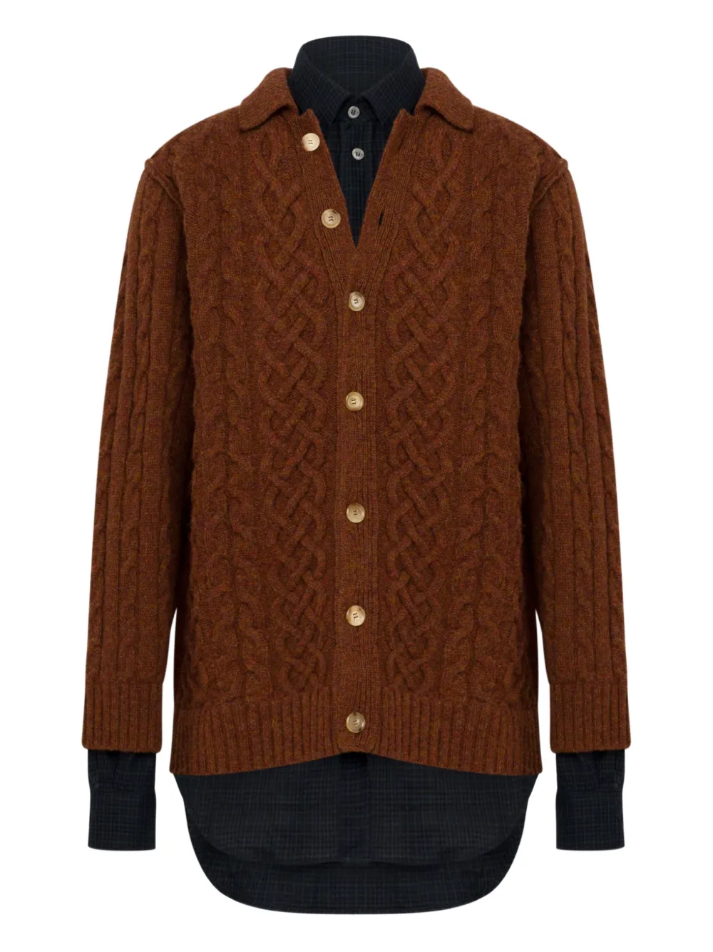 Moschino Kabelgebreid vest Bruin