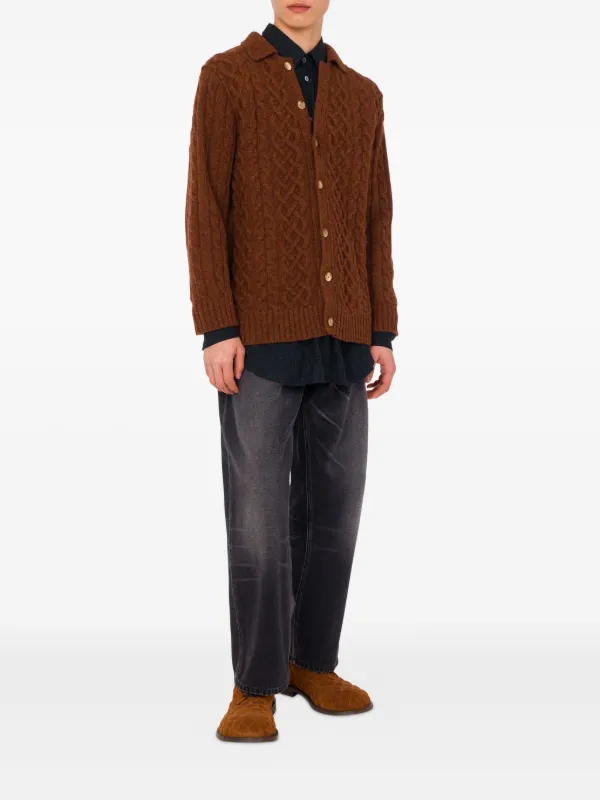 Moschino ケーブルニット カーディガン | ブラウン | FARFETCH JP