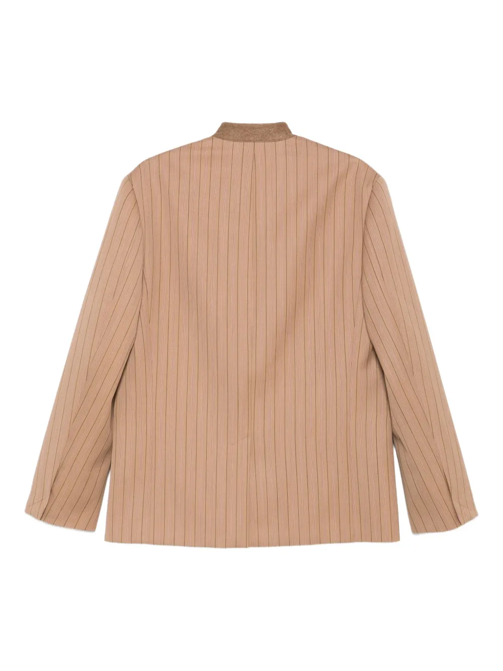 Moschino Jack met mandarijnkraag en krijtstreep Beige