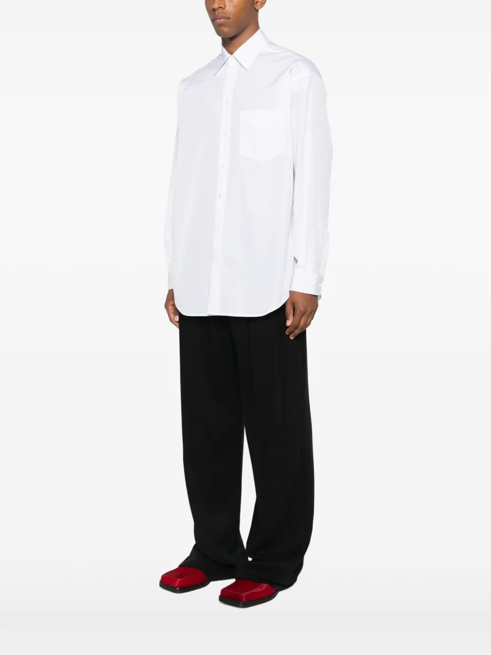 Moschino martingale cotton shirt Wit