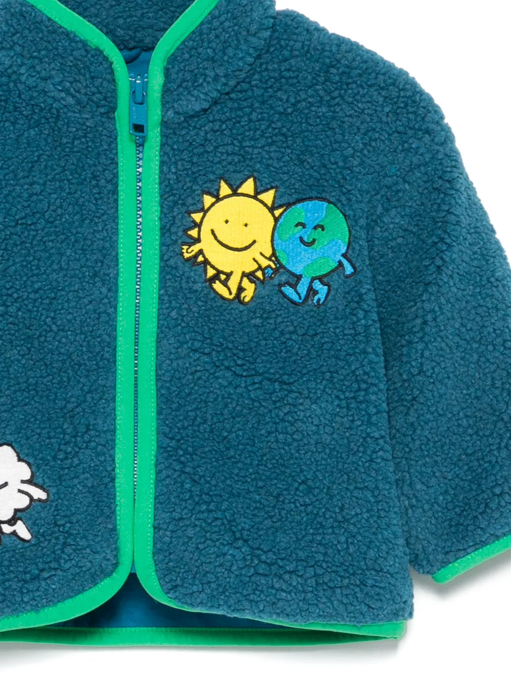 Stella McCartney Kids Earth Friends fleece jacket Blauw