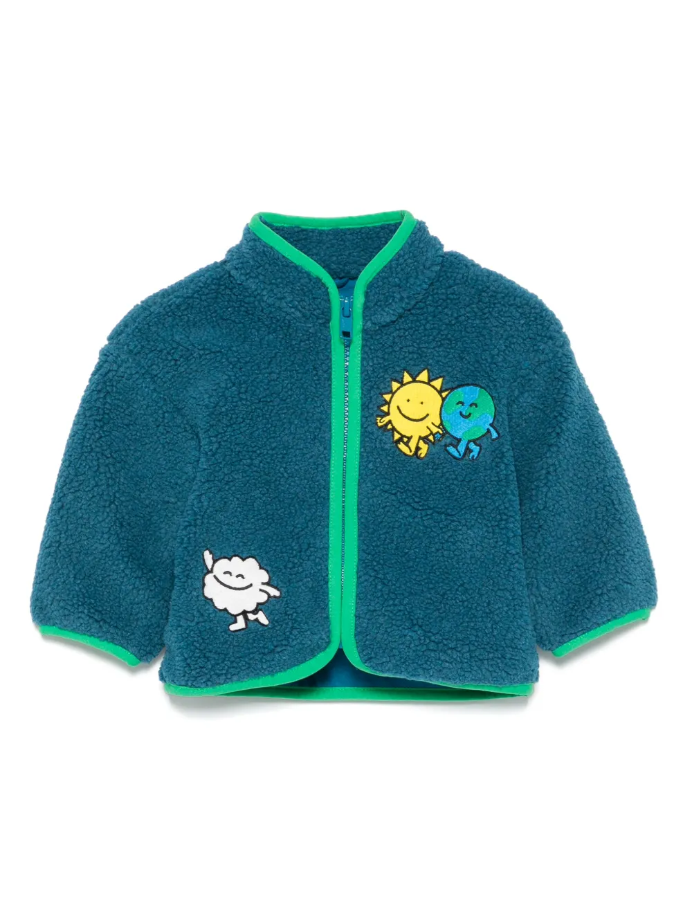 Stella McCartney Kids Earth Friends fleece jacket Blauw