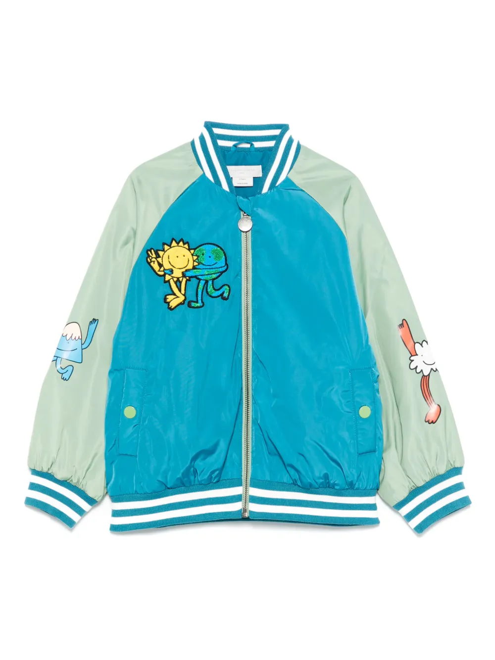 Stella McCartney Kids Bomberjack met print Blauw