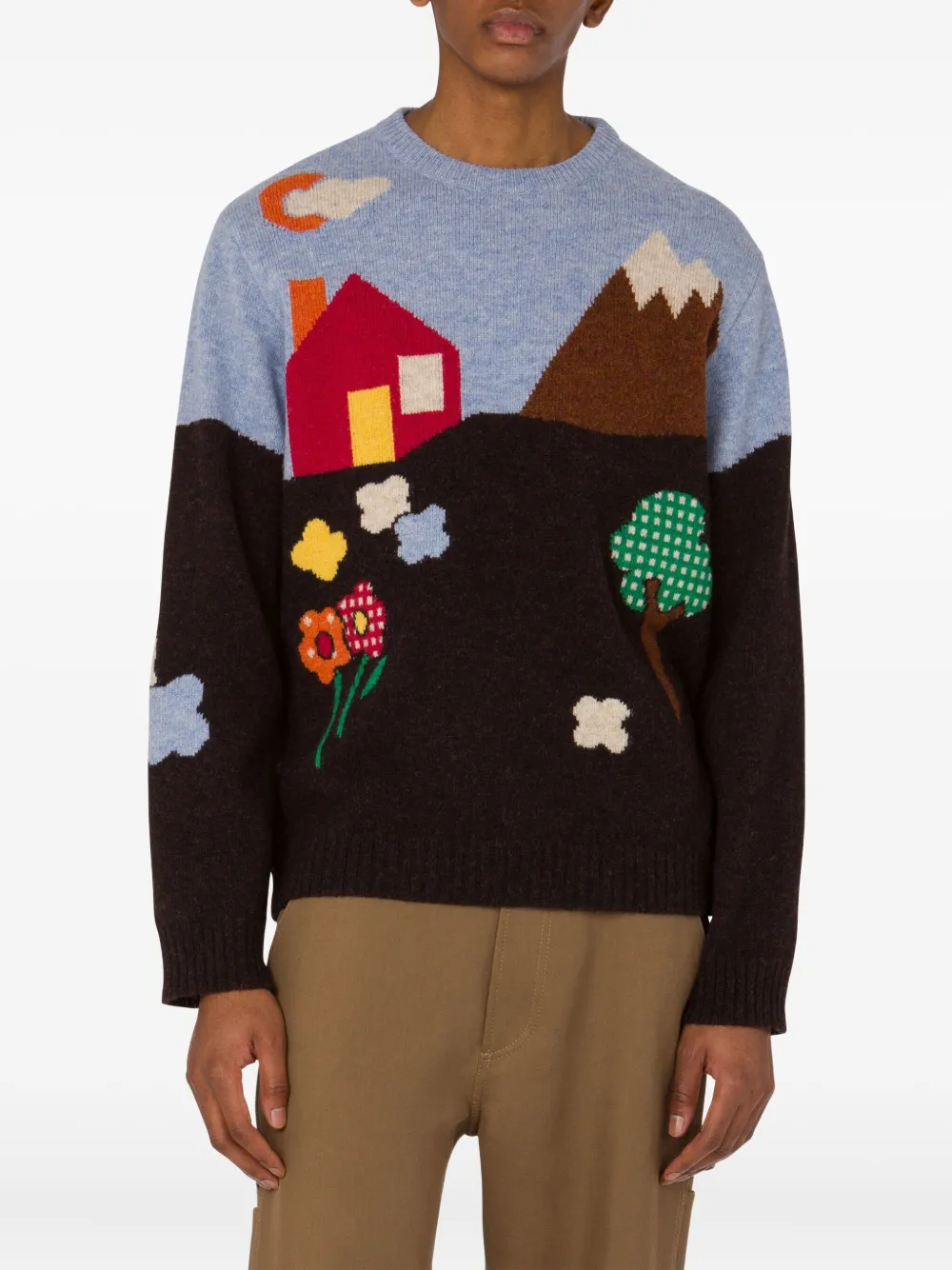 Moschino Intarsia trui Zwart