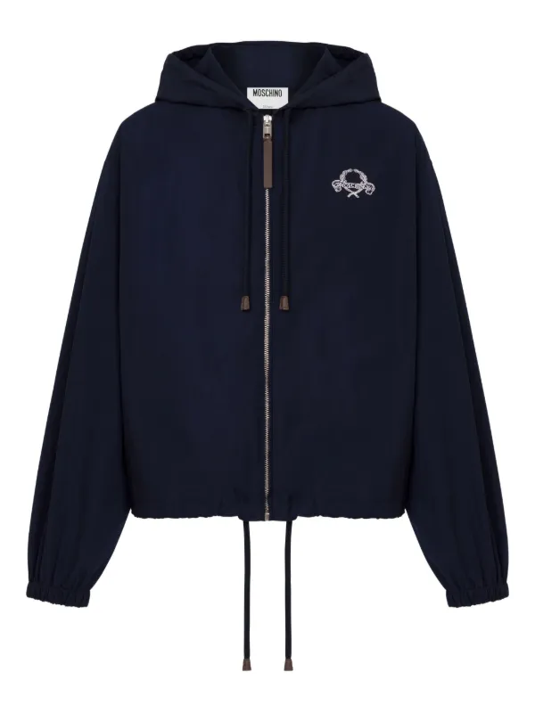 Moschino Zip-up Bomber Jacket in Blue