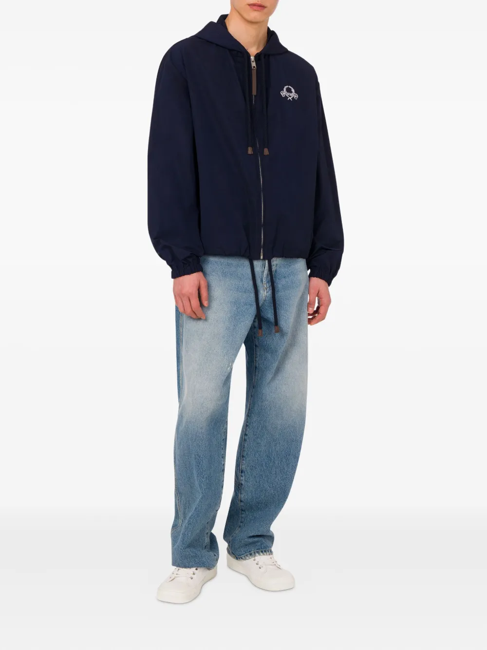 Moschino Bomberjack met rits Blauw