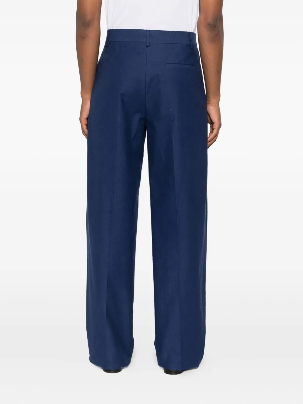Moschino cotton trousers Blauw