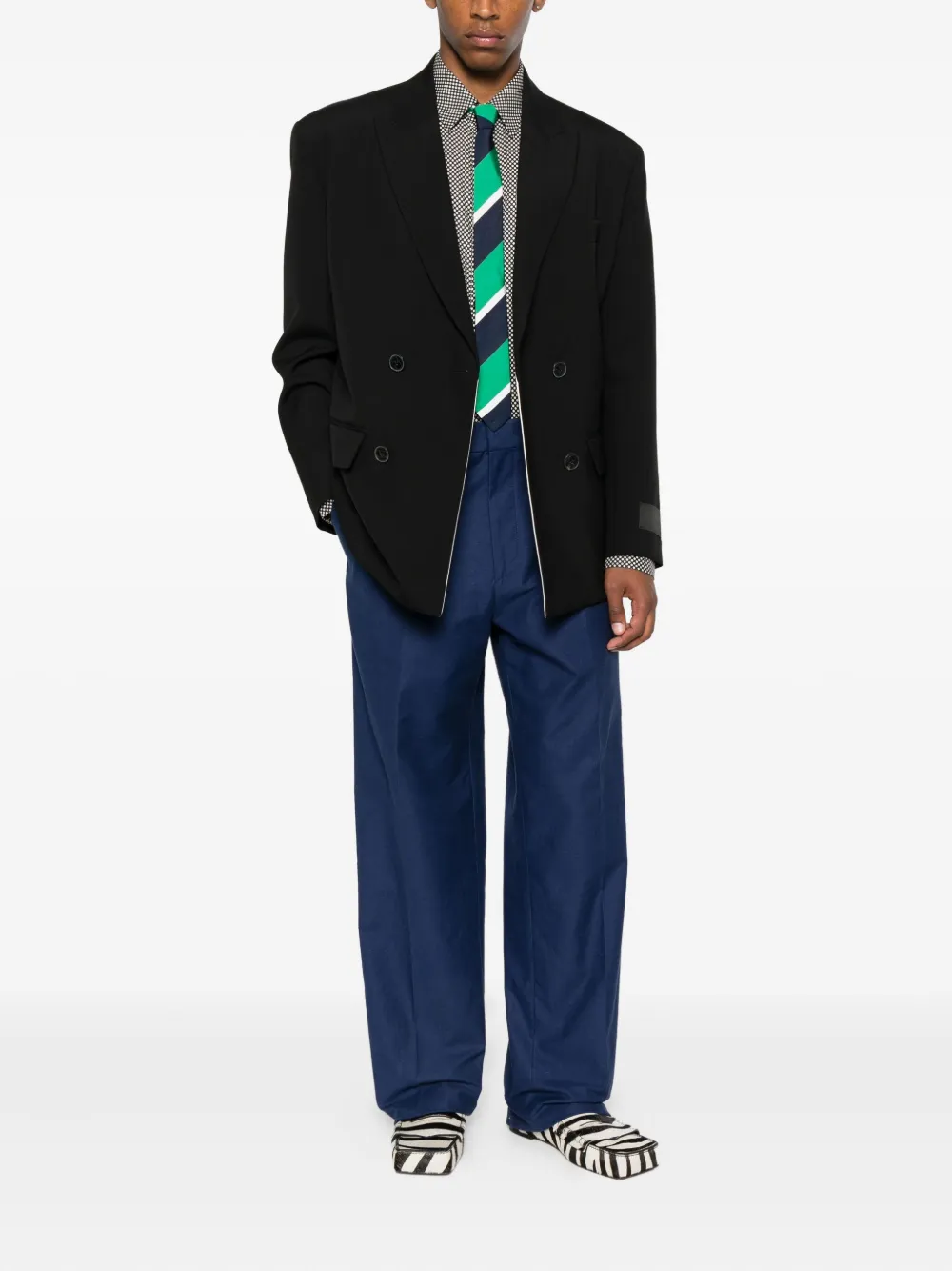 Moschino cotton trousers Blauw