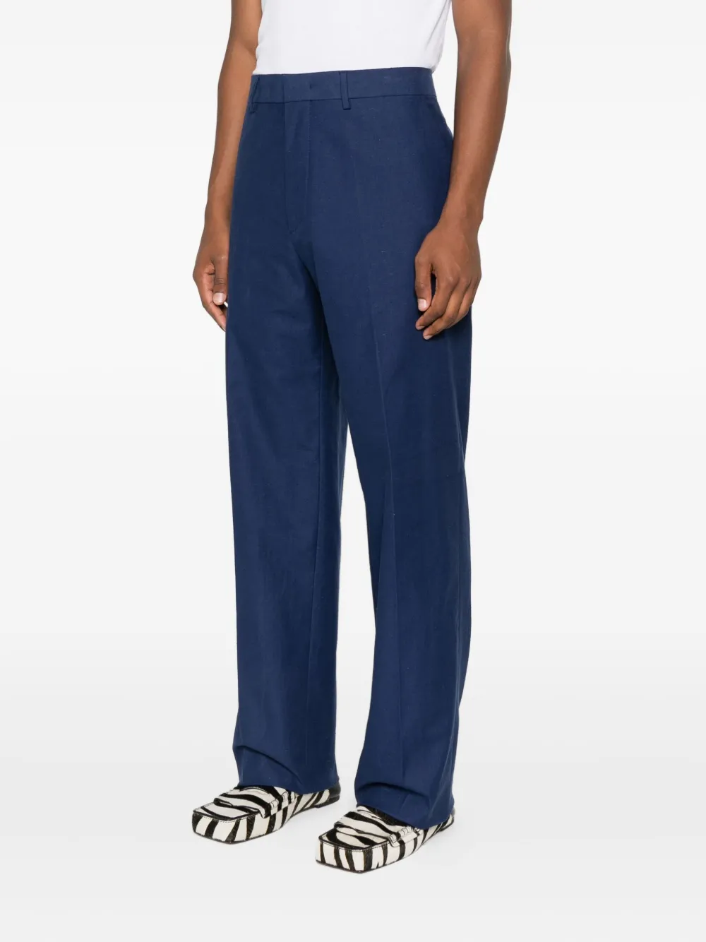 Moschino cotton trousers Blauw