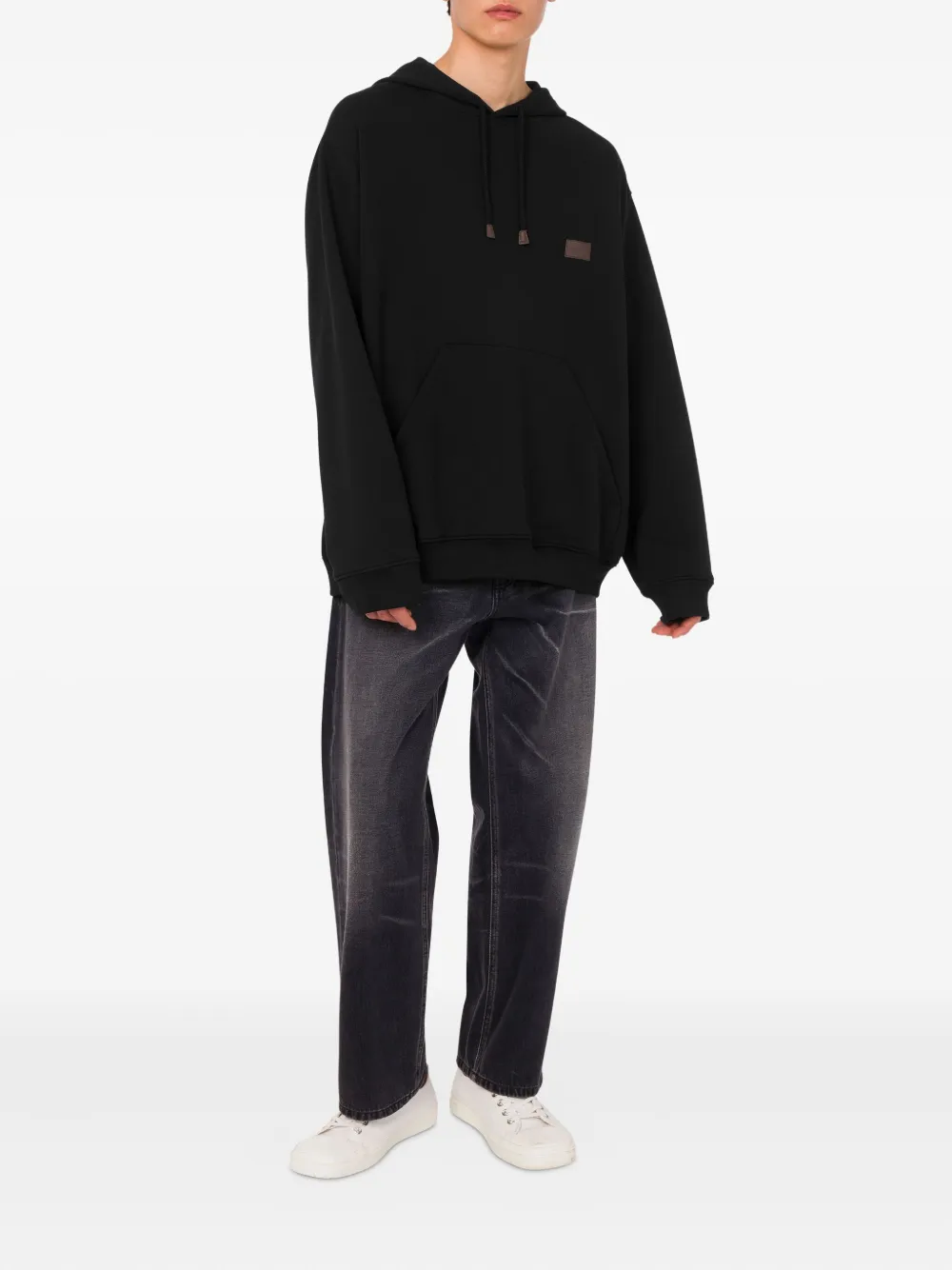 Moschino Katoenen hoodie Zwart